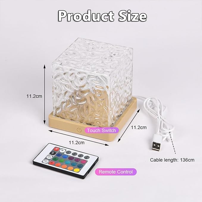 Ocean Wave Projector Light, 16-Color LED Shower Lamp with Remote, 3D Water Ripple Projection, Romantic Ambient Lighting for Kids Room, Relaxation, Bedroom, Bathroom & Night Light - Image 7