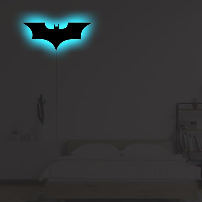 Bat Lamp Neon Sign LED Bat Signal Night Light 16 Colors Adjustable Man Cave Party Home Bedroom Christmas Halloween Decoration Lights Birthday Gifts - Image 6