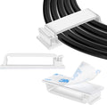 XHF 40 PCS Self Adhesive Cable Clips(XL) White,Wire Clips Cable Management Wire Organizer Cord Holder for Under Desk, Car, Wall, TV PC Ethernet Cable by XHF