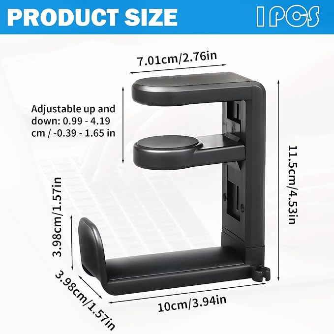 Rotating Headphone Stand,Headphone Holder Desk - Image 2