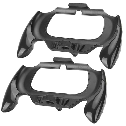 SUNGOOYUE 2Pcs Gamepad Bracket, Ergonomic Handle Grip Support for 2000, with One Live Lock Design, Lightweight Anti Slip Matte Finish, Movie Stand Function (Black) by SUNGOOYUE