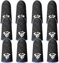 6 Pairs Finger Sleeves for Gaming, Gaming Finger Sleeves, Thumb Sleeves Mobile Gaming Controller, Cell Phone Gaming Finger Sleeves for Mobile Game, Anti Sweat, Breathable (Blue) by Unknown