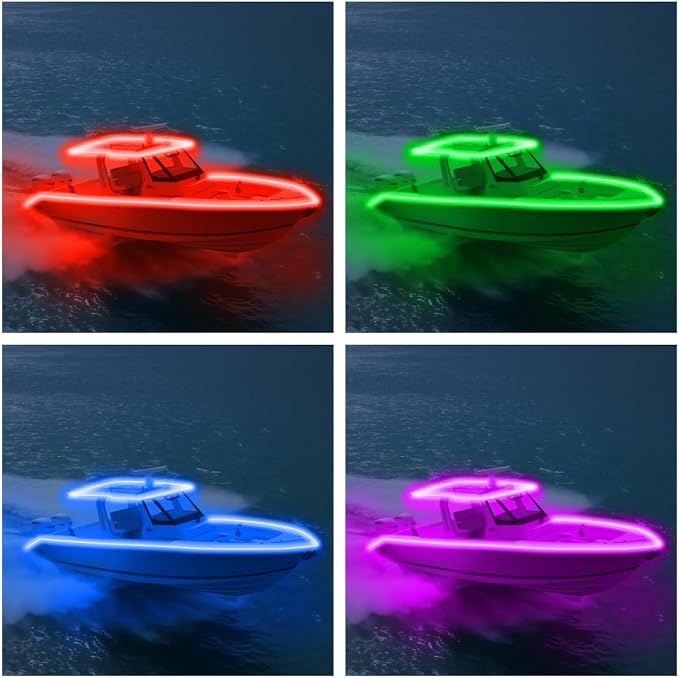 Boat Strip Lights Waterproof 50FT, 12v RGB Marine Pontoon Boat Lights - Image 6