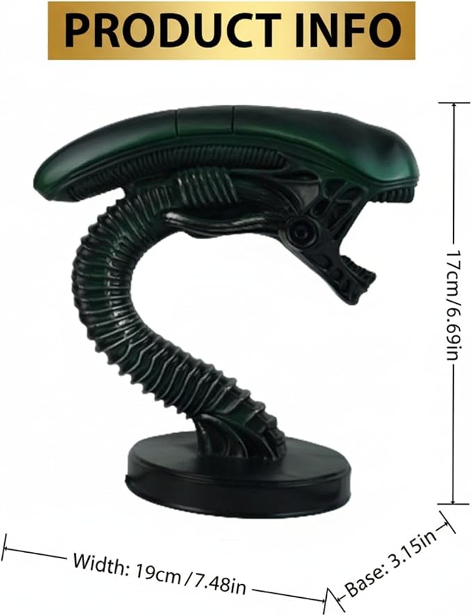 Alien Space Monster LED Desk Lamp 3D Resin Night Light for Sci-Fi Lovers, Alien Desk Lamp, Home Decorative Lighting; Horror Inspired Decorative Lamp for Desk, or Bedside Table (Mid Century) - Image 3