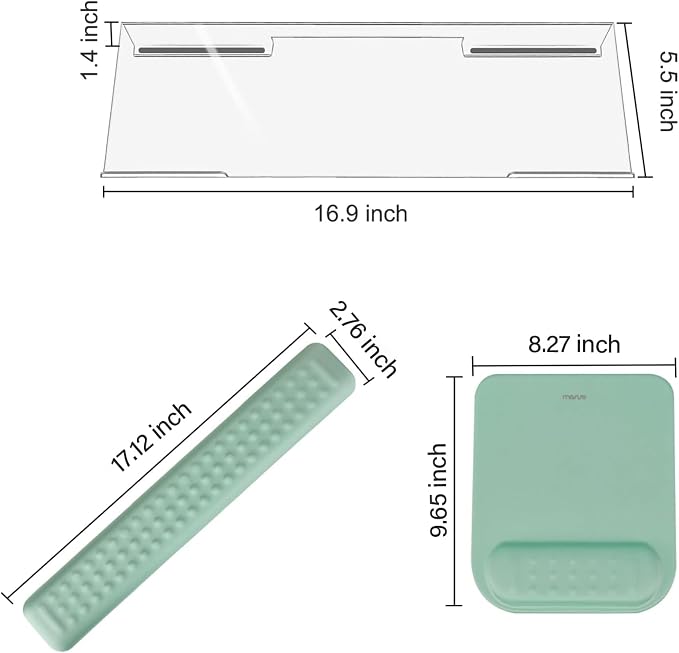 MOSISO Keyboard Stand&Wrist Rest Support for Keyboard &Mouse Pad Set - Image 6