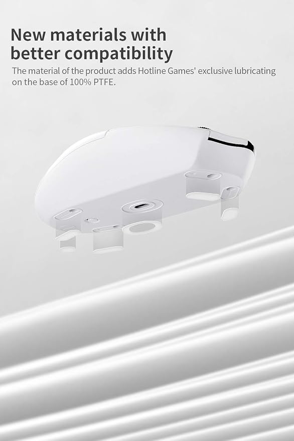 HOTLINEGAMES 2Sets 3.0 Plus Rounded Curved Edges Mouse Feet Skates Compatible with Logitech MX Master 4 Wireless Gaming Mouse feet Replacement (0.8mm, Smooth, PTFE) Pro Performance - Image 4