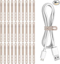 Donruby 30Pcs Silicone Cable Ties, Reusable Cord Organizer Straps, Khaki by Donruby