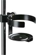 K&M König & Meyer 16020.000.55 Drink Holder - Microphone Stand Tube Attachment - Holds Bottles, Cups, Glasses - Professional Grade Accessory- German Made - Black by K%C3%B6nigMeyer