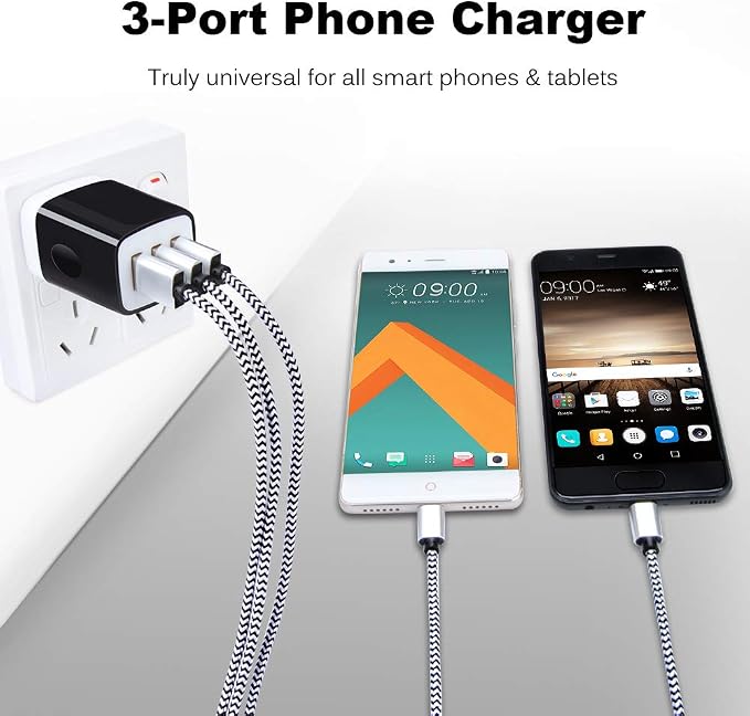 Wall Charger Adapter, USB Cubes, Sicodo 3Pack Universal Travel 3.1A 3 Muti - Image 8