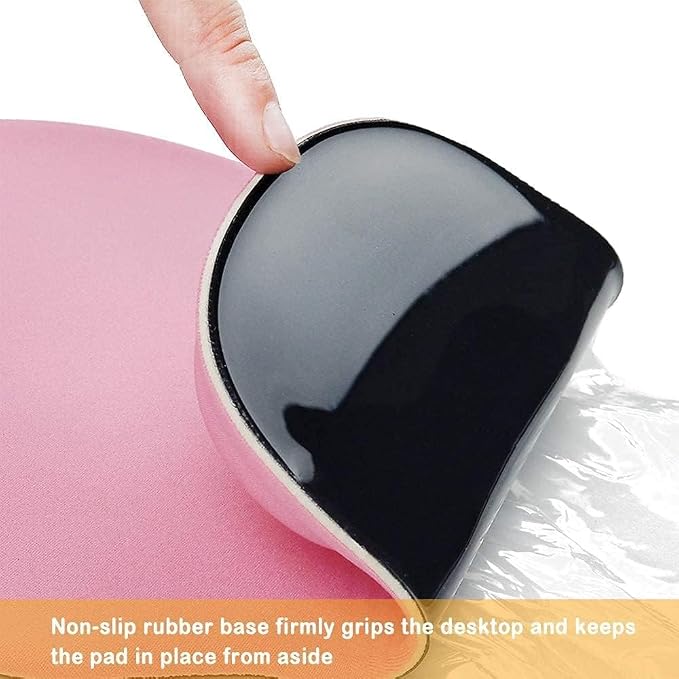 Office Mousepad with Gel Wrist Support - Ergonomic Gaming Desktop Mouse Pad Wrist Rest - Design Gamepad Mat Rubber Base for Laptop Computer -Silicone Non-Slip Special-Textured Surface (09Dark Grey) - Image 5