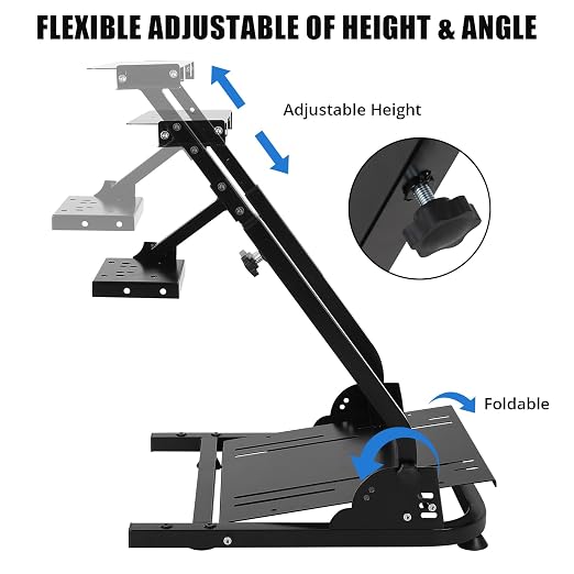 GarveeTech G920 Racing Steering Wheel Stand Shifter Mount fit, Wheel Stand, Height Adjustable & Foldable Steering Wheal Stand Compatible with G25, G27, G29, G920 Gaming NOT Included Racing Wheel - Image 3
