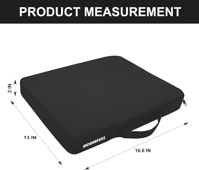 Stadium Seat Cushions 2-Pack 3-Pack, Portable Bleacher Cushions, Waterproof Oxford Fabric, Zipper Design, (Black, 2-Pack) - Image 2