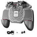 PUBG Mobile Controller Radiator Fast Cooling Phone Gamepad 4 Trigger 6 Finger Operation - L1R1/L2R2 for iPhone, Samsung, Oneplus, Pixel, compatible with CoD Warzone Mobile, Fortnite, Powered by USB C by Unknown