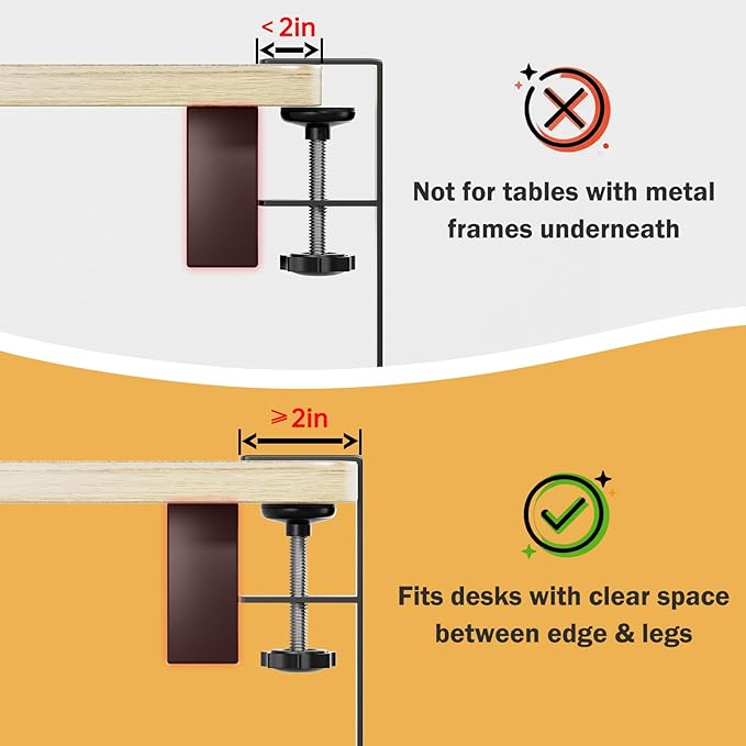 DELAMU 25'' Upgraded No Drilling Under Desk Cable Management Tray, Black - Image 6