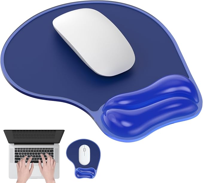 Gel Mouse Pad with Wrist Rest, Ergonomic for Laptop, Non-Slip Base by Laokiiy