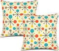 Mid Century Modern Atomic Throw Pillows Covers 18"x18" Set of 2, Retro Decorative Pillow Cases for Couch Sofa Living Room,Yellow Cushion Covers by Unknown