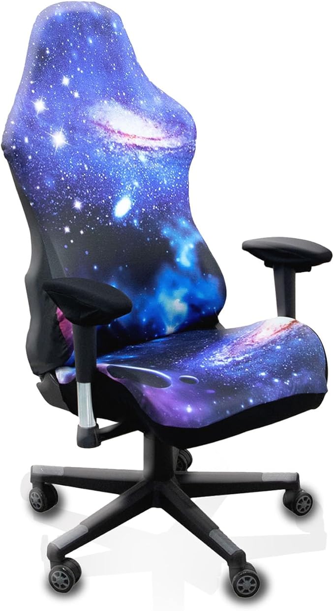 Gaming Chair Covers, 3D Printing Stretch Fit Scratch Resistant | Easy to install, Soft Breathable, Cat Scratch Proof, Washable Gaming Chair Seat Cover with Armrest Cover (No Chairs)(L) by Unknown