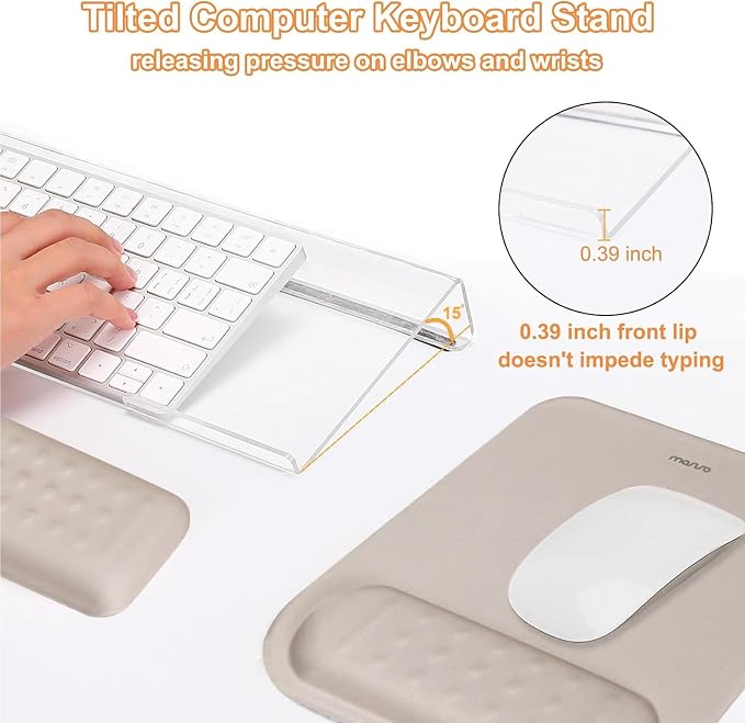 MOSISO Keyboard Stand&Wrist Rest Support for Keyboard &Mouse Pad Set - Image 4
