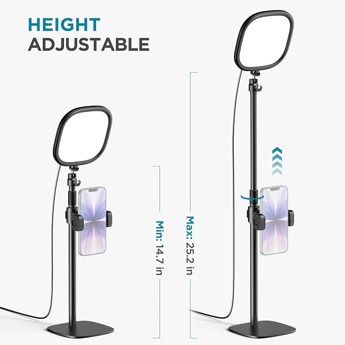 InnoGear Ring Light with Stand for Desk Computer Selfie Video 50 Modes - Image 3