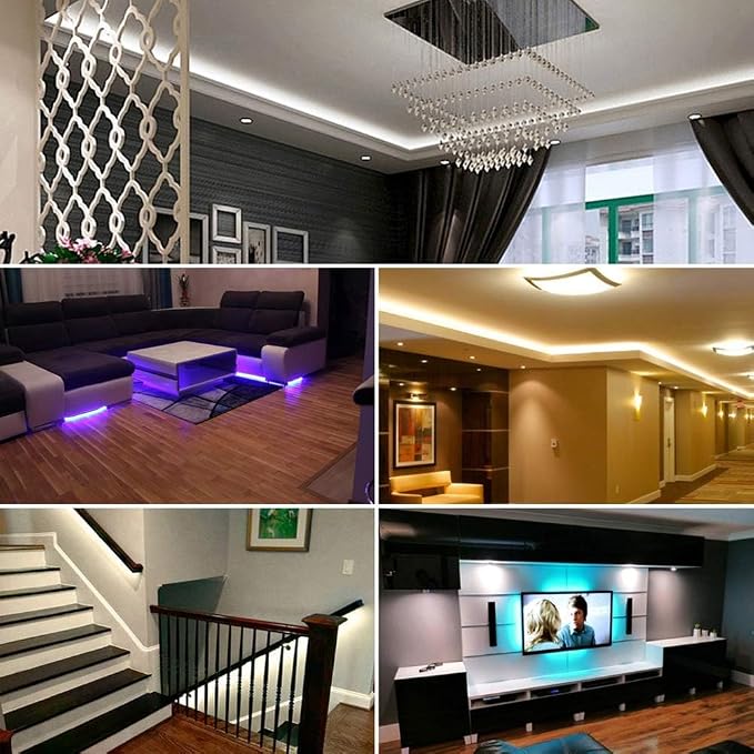 DAYBETTER Waterproof Led Lights for Bedroom, 16.4ft Led Strip Lights, 150 LEDs Color Changing RGB 44 Keys Remote Controller, 12v for Outdoor Room Home Party Christmas Decoration - Image 9