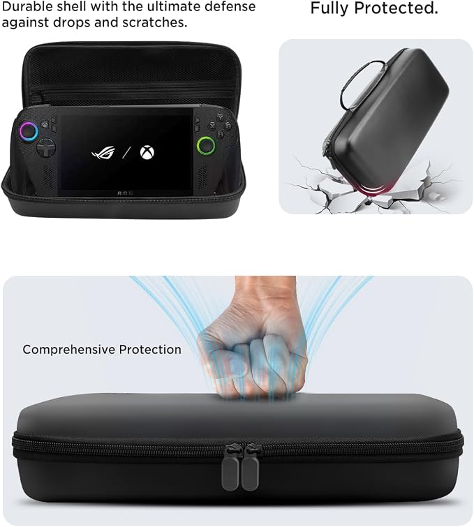 Miimall Hard Carrying Case Compatible with Rog Xbox Ally X, Drop-Proof and Shockproof EVA Protective Carry Bag with Large Capacity for Xbox Rog Ally X Gaming Handheld Console and Accessories - Image 6