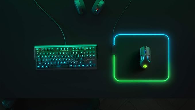 SteelSeries QcK Gaming Mouse Pad - Medium RGB Prism Cloth - Optimized For Gaming Sensors - Image 2