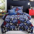 Twin Comforter Set for Boys-3 Pieces Gamers Glow in the Dark Bedding Sets by WinkDeerHomeCollection
