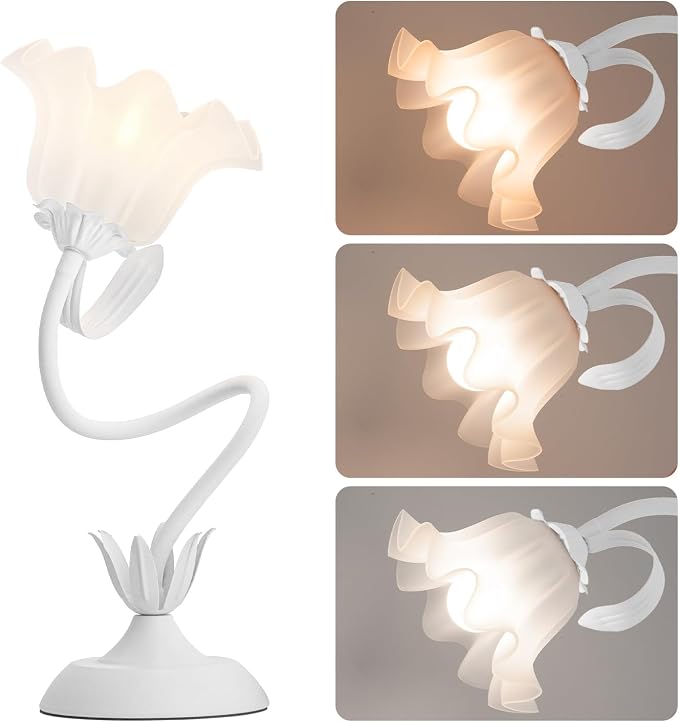 WERFOP Flower Table Lamp Cute Desk Lamp for Bedroom Home Decor - Image 7