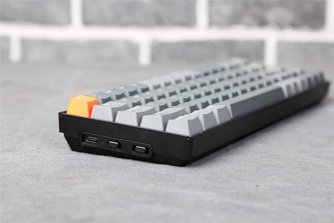 Keychron K6 68-Key Wireless Bluetooth/USB Wired Gaming Mechanical Keyboard, Compact 65% Layout RGB LED Backlit N-Key Rollover Aluminum Frame for Mac Windows, Gateron G Pro Yellow Switch - Image 4