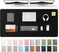 YSAGi Leather Desk Pad Protector, Office Desk Mat, Large Mouse Pad, Non-Slip PU Leather Desk Blotter, Laptop Desk Pad, Waterproof Desk Writing Pad for Office and Home (Black, 55" x 24") by YSAGi