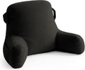 Unisakey Portable Comfy Reading Pillows for Bed Sitting Up(Grey Oeko-Tex), Velvet Back Pillow with Arms & Pockets for Adults, Support Memory Foam Bed Pillow for Dorm/Reading/Watching/Gaming by Unknown