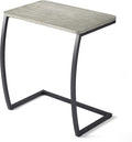 SRIWATANA Light Grey C Shaped Side Table, End Table for Sofa Couch Bedside by SRIWATANA
