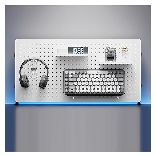 Clamp On Desk Pegboard Peg Board for Desk Pegboard Detachable Gaming for Office & Home Desktop Organizer(White,15.7X31.7IN) by Unknown