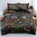 3D Print Gamepad Duvet Cover Set Gaming Comforter Covers and Pillowcases King Size Black Color Bed Set Gamer Beddings Boy Kid Bedroom Decorations by Holiyjog