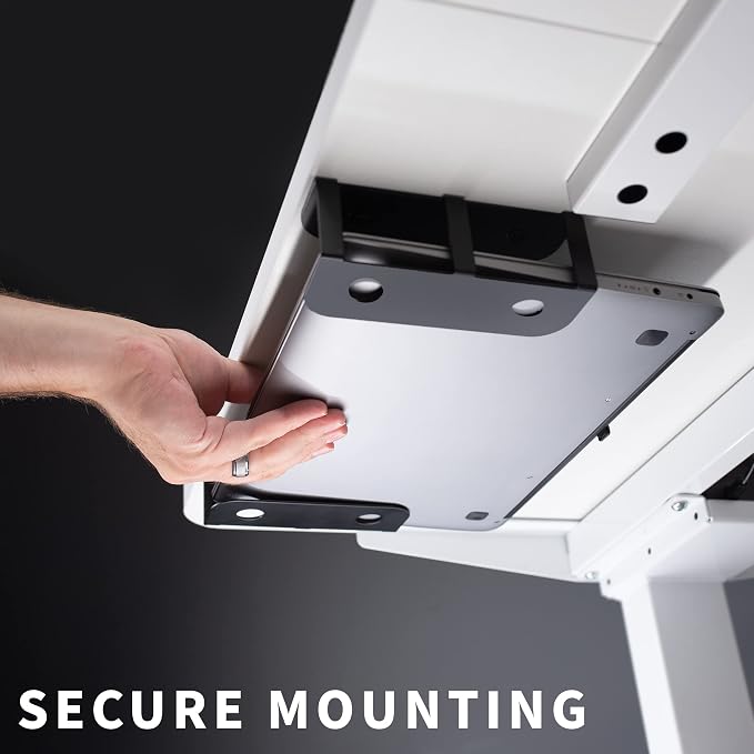VIVO Universal Under Desk Laptop Storage Mount, Tablet Mounting Brackets, Under Table Hidden Docking Station Holder, Multimedia Device Bracket, 3 Parts, Mount-UDLS1 - Image 4