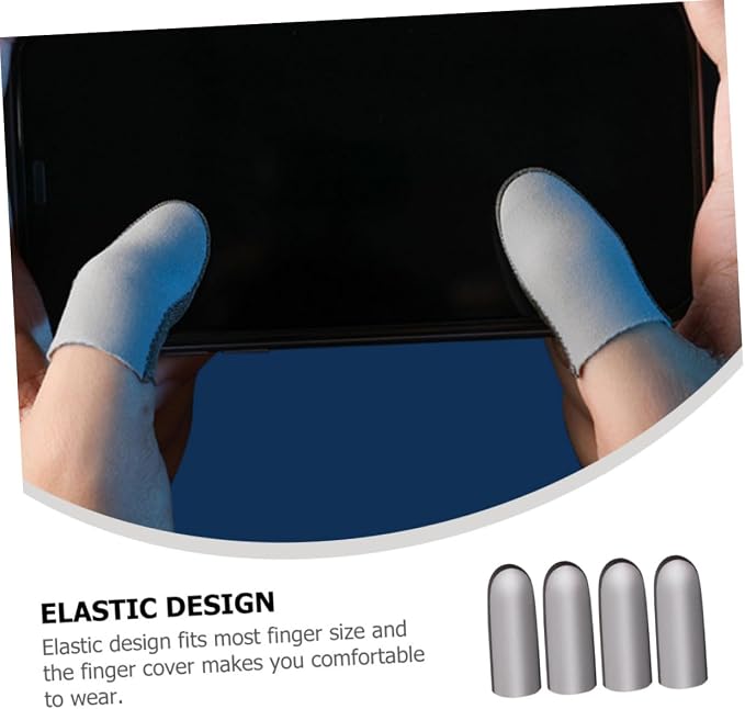 VILLCASE 2pairs - Finger Sleeves for Gaming Breathable Non- Finger Protectors Flexible Touchscreen for Smooth Gaming Lightweight - Image 6