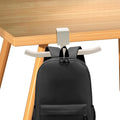 SnowTing Backpack Hanger for Table, Under Desk/Cabinet Iron Bag Organizer Hanger Clamp-on Backpack Hook for Office, Classroom, Dorm, Easy to Install, White by SnowTing