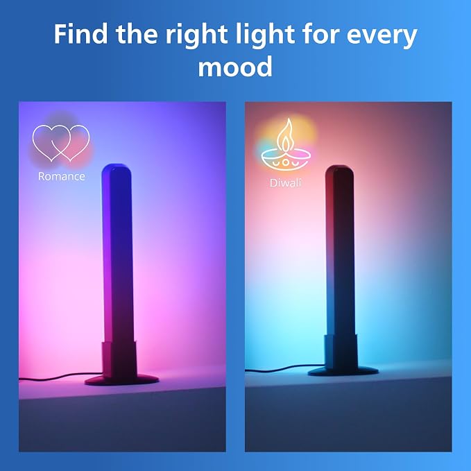 Philips Smart Lighting Gradient Light Bars, RGBIC LED, Multicolor Effects, Sync with TV and Music, Immersive Light, Easy Setup, Connected by WiZ, Compatible with Alexa, Google Home, Apple Home - Image 5