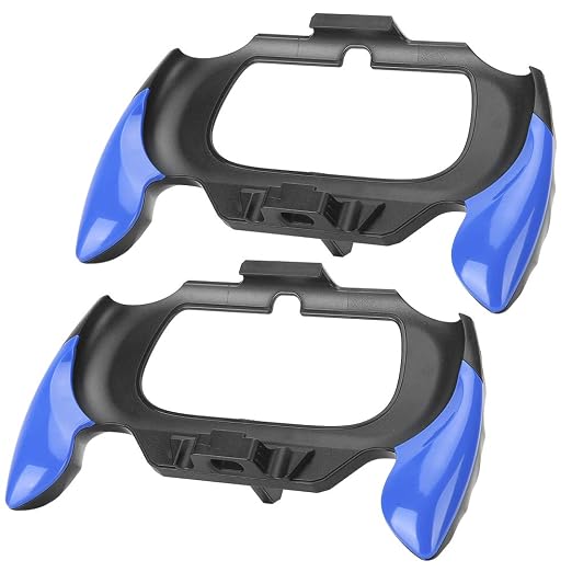 SUNGOOYUE 2Pcs Gamepad Bracket, Ergonomic Handle Grip Support for 2000, with One Live Lock Design, Lightweight Anti Slip Matte Finish, Movie Stand Function (Blue) - Image 2