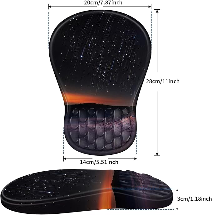 YIWEI Ergonomic Mouse Pad with Wrist Rest for Carpal Tunnel Pain Relief - Image 6