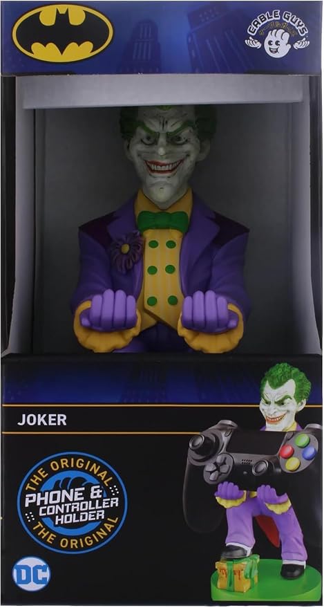 Exquisite Gaming: Warner Bros: Joker - Original Mobile Phone & Gaming Controller Holder, Device Stand, Cable Guys, Licensed Figure, Small - Image 3
