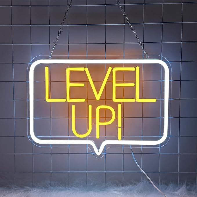 Level Up Neon Sign,Gaming Neon Light for Teens Room Decor, Arcade Games Victory Light Up Signs for Gamer Room Decor,for Teens, Boys, Gamer Gifts(16.73x10.62 inches) - Image 3