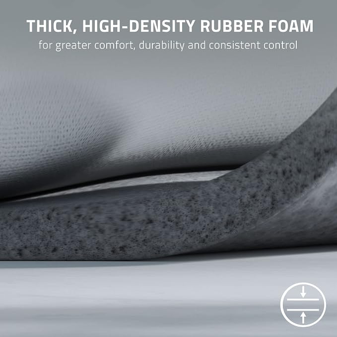 Razer Pro Glide Soft Mouse Mat: Thick, High-Density Rubber Foam - Textured Micro-Weave Cloth Surface - Anti-Slip Base - XXL Size, 16.1L x 37W inches (Pack of 5) - Image 2