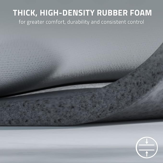 Razer Pro Glide Soft Mouse Mat, Textured Micro-Weave Cloth, White, XXL | Thick, High-Density Rubber Foam, Anti-Slip Base - Image 2
