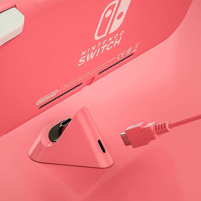 ECHZOVE Nintendo Switch Lite Charger, USB-C Dock Stand, Switch Lite, Coral - Image 3