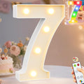 Pooqla LED Light Up Numbers 7, Warm White and Colorful Lighted Marquee Numbers with Remote, Lighted Numbers for 7th 70th Birthday Decorations, Gift for Girls Boys Her Him Anniversary Home Party Decor by Pooqla