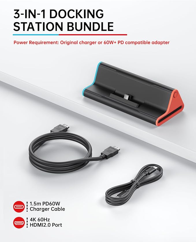 Switch 2 Dock with HDMI, 4K Portable Docking Station for Nintendo Switch2 - Image 2