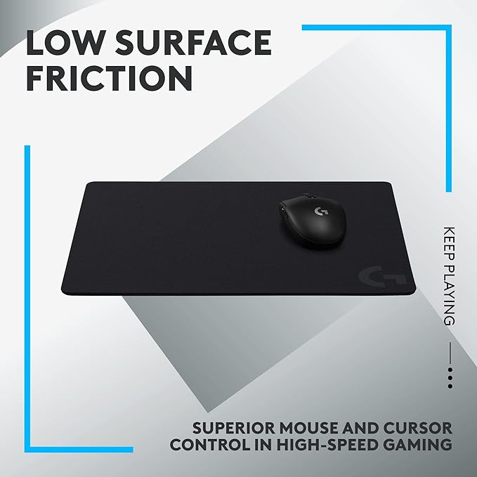 Logitech G440 Hard Gaming Mouse Pad,Optimized for Gaming Sensors,Moderate Surface Friction,Non-Slip Mouse Mat - Black,(Pack of 8) - Image 2