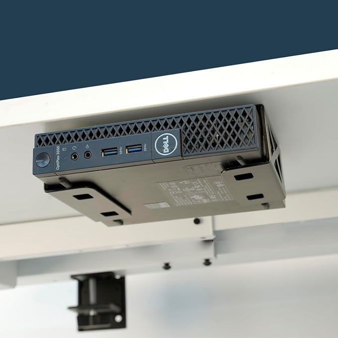 Under Desk Laptop/Mini PC Storage Mount,CPU Holder,Compatible with Dell OptiPlex,Mac Book,Mac mini and More. (Pack of 2) - Image 3