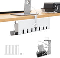 Syeeiex Under Desk Cable Management Tray, Cord Management, White, 17inch by syeeiex